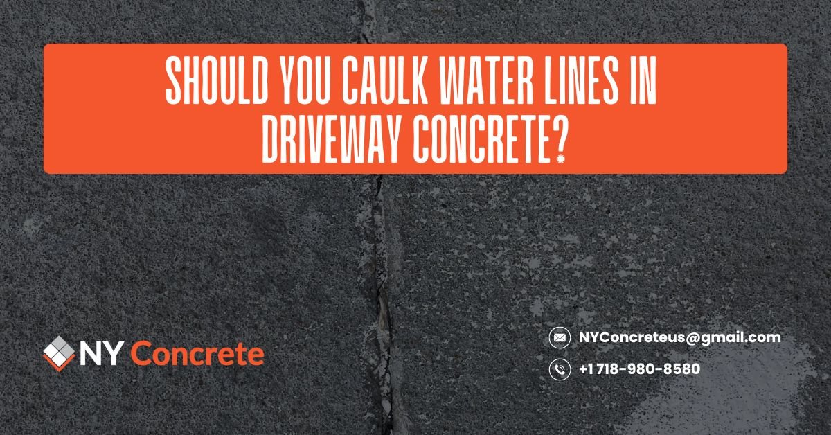 Should You Caulk Water Lines in Driveway Concrete?