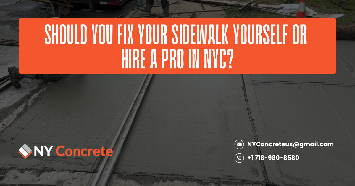 Should You Fix Your Sidewalk Yourself or Hire a Pro in NYC?