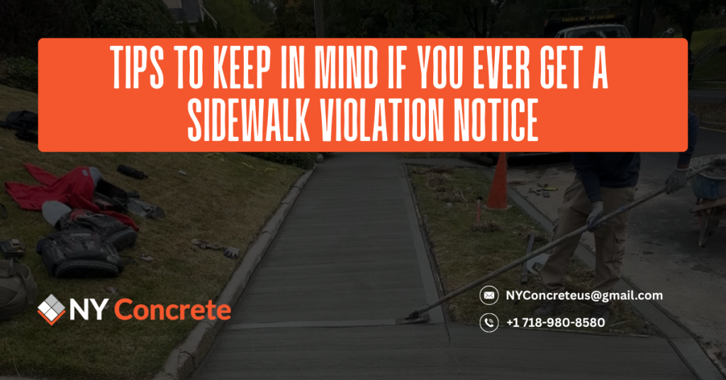 Tips to Keep in Mind If You Ever Get a Sidewalk Violation Notice