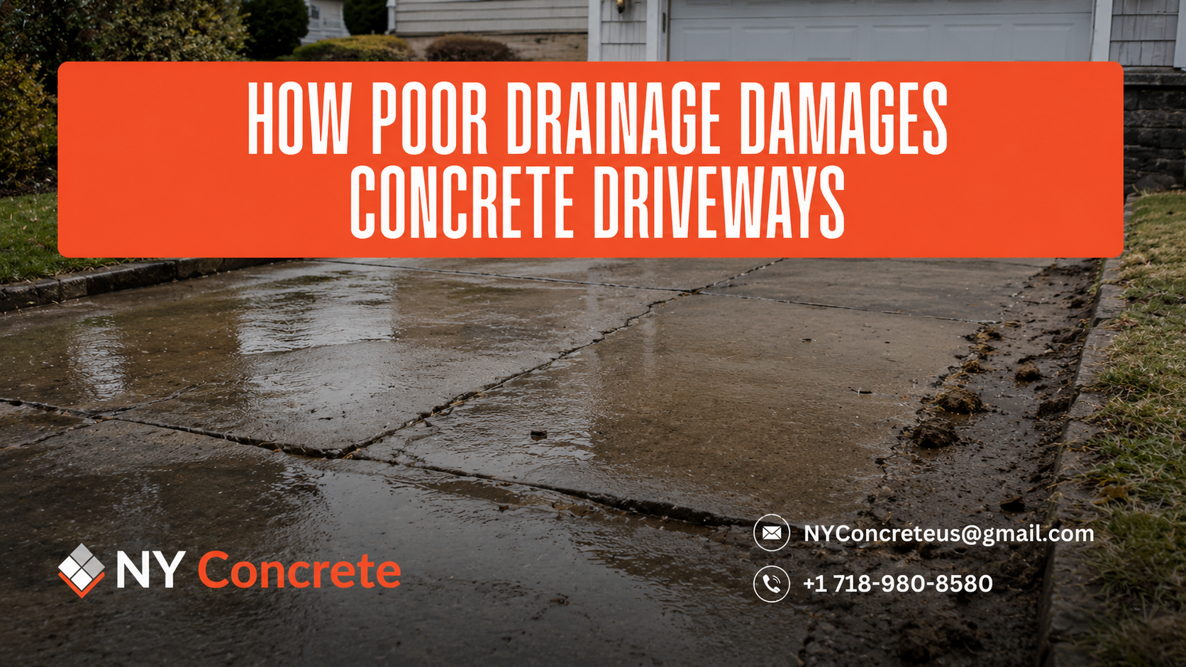 How Poor Drainage Damages Concrete Driveways